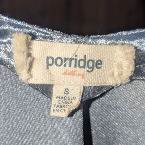 Anthropologie Porridge Tessie Velvet Mini Dress Size Small Lace Trim Silver - Picture 4 of 6